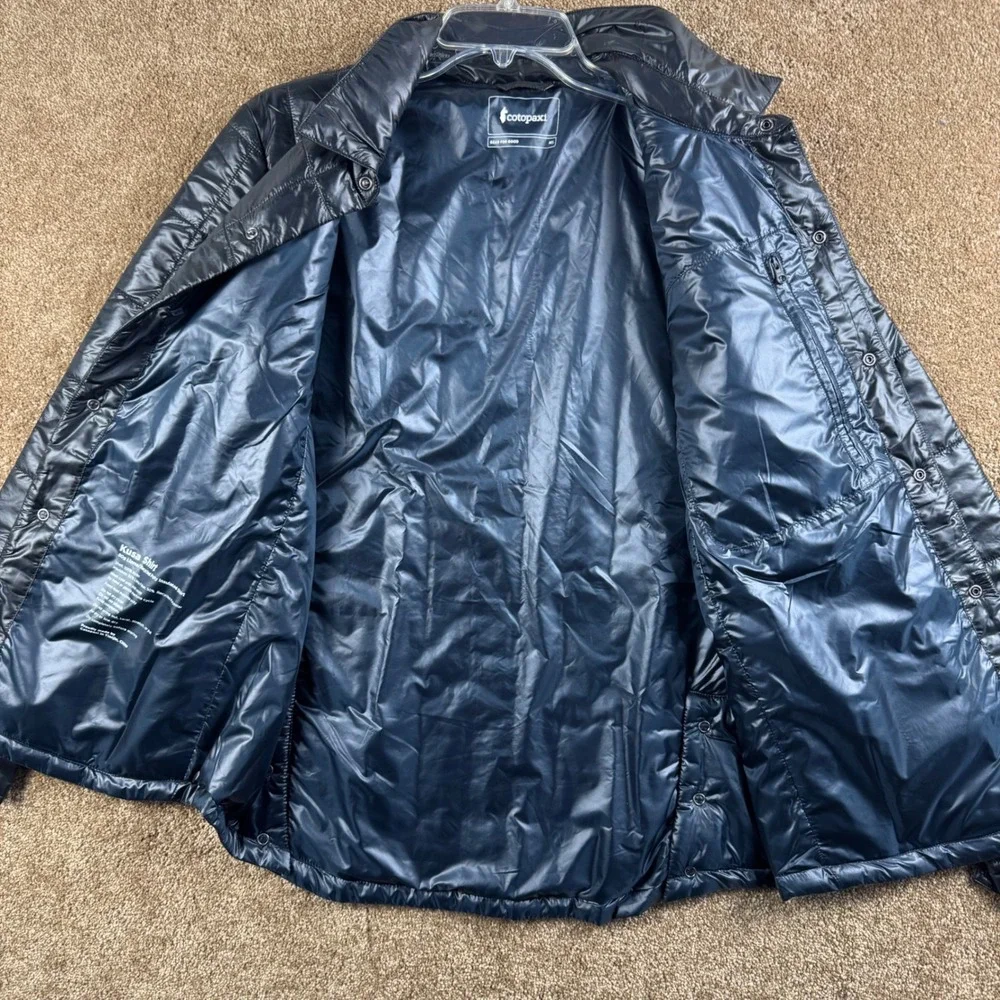 Cotopaxi Kusa Shirt Jacket Mens Small Black Llama Insulated Quilted Shacket